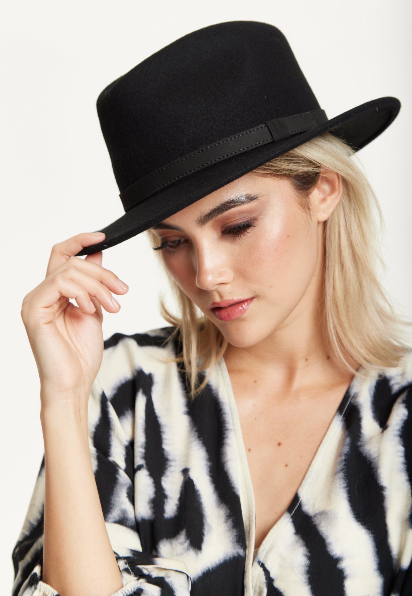 
                  
                    Black Wool Fedora Hat
                  
                