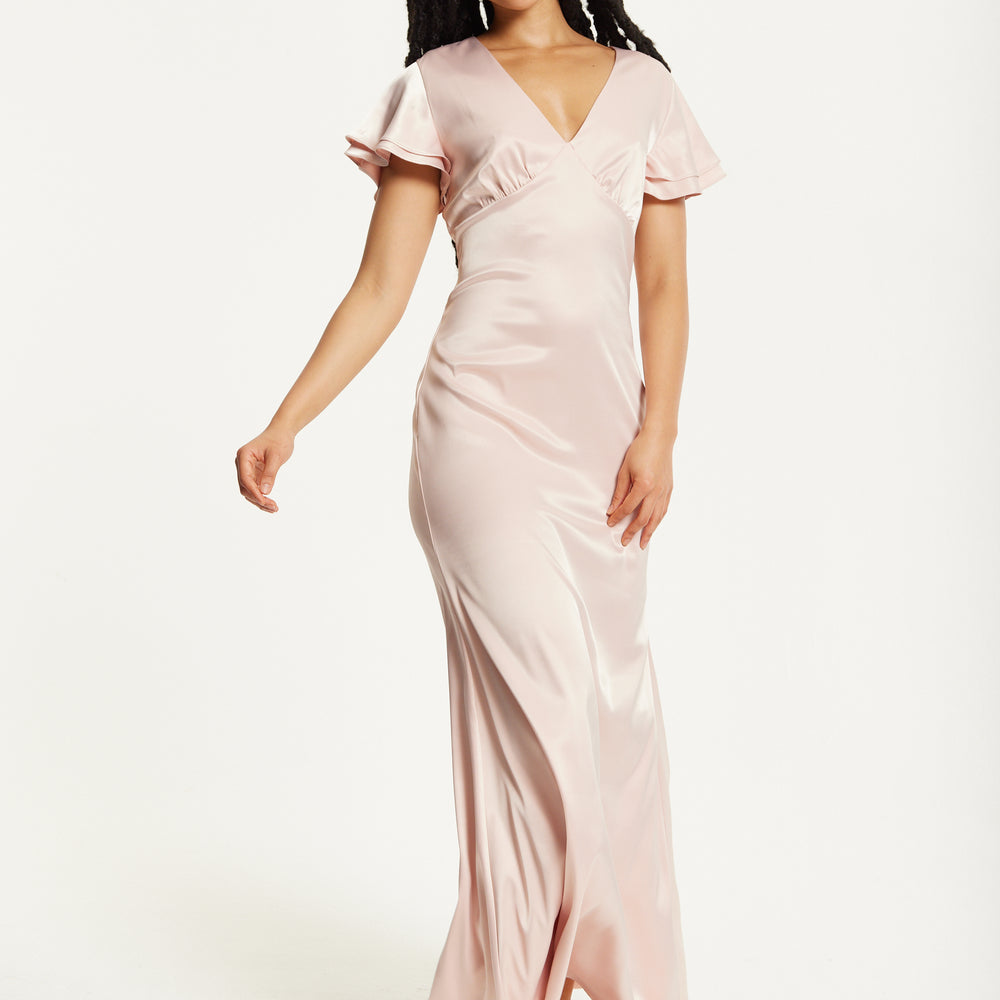
                  
                    Short Sleeve Light Pink Maxi Dress
                  
                