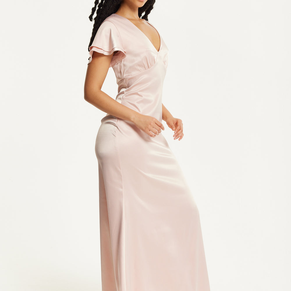 
                  
                    Short Sleeve Light Pink Maxi Dress
                  
                