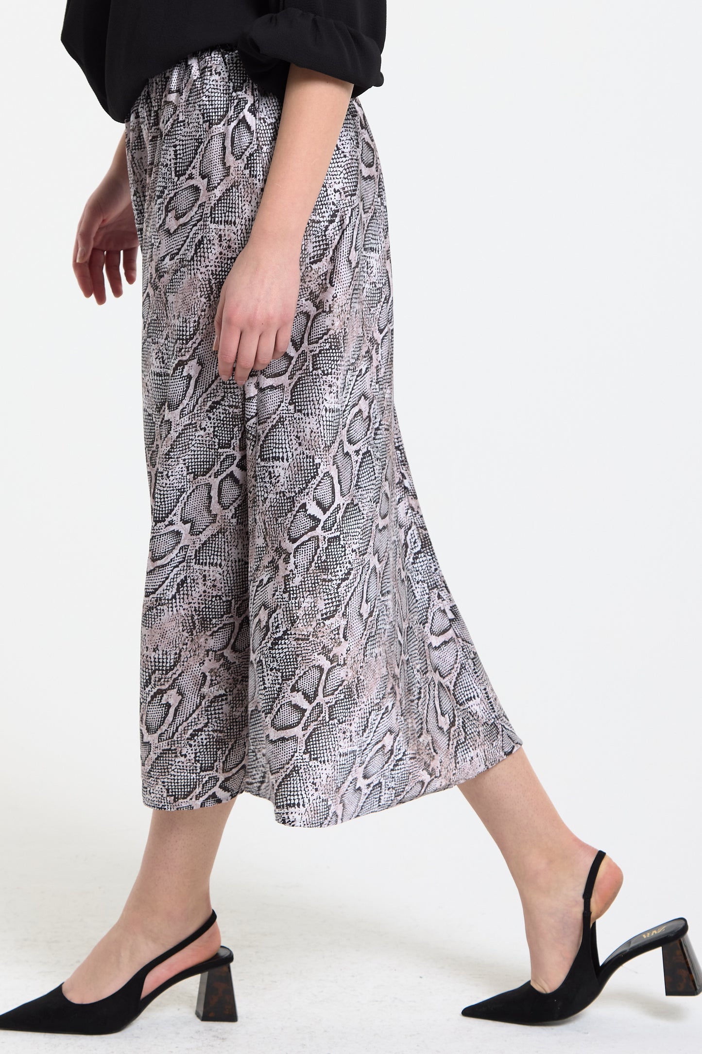
                  
                    Silky Snake Print Bias Cut Midi Skirt
                  
                