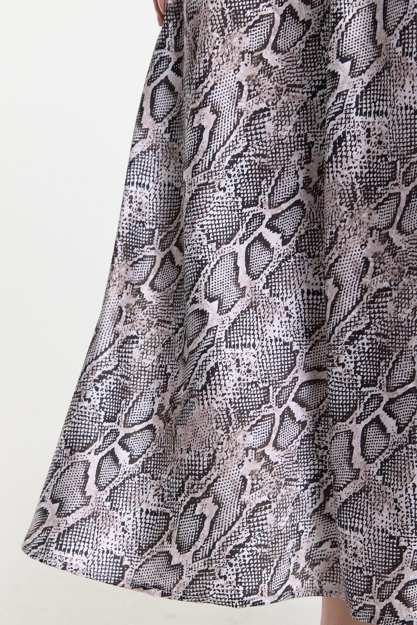 
                  
                    Silky Snake Print Bias Cut Midi Skirt
                  
                