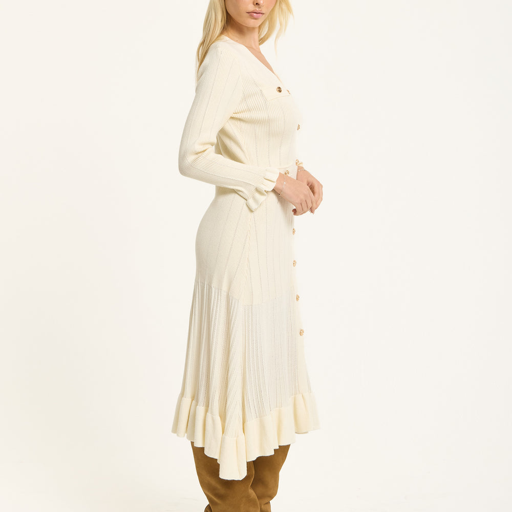 
                  
                    Button Down Knit Midi Dress
                  
                