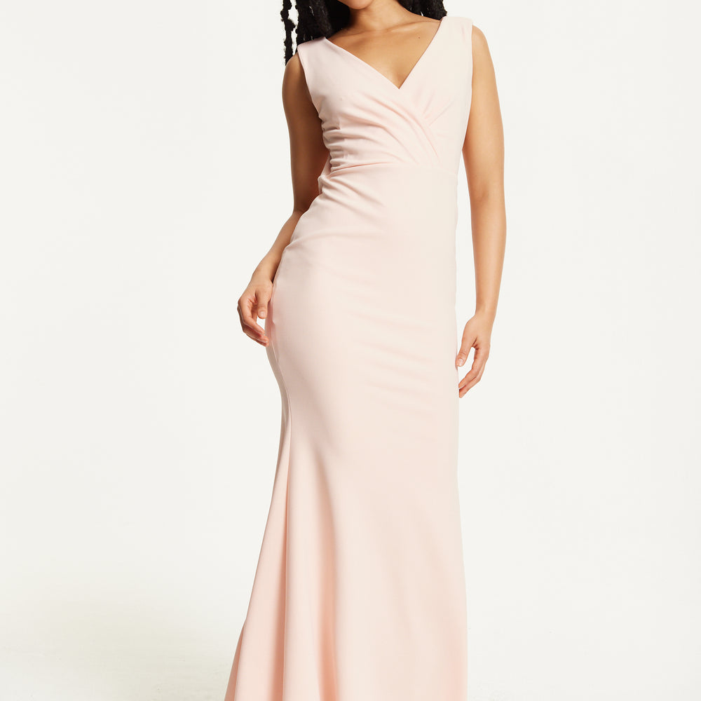 
                  
                    Blush Pink Draped Back Maxi Dress
                  
                
