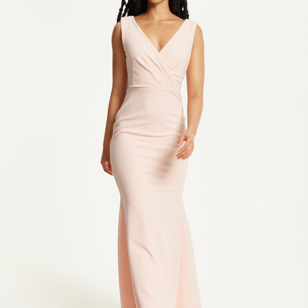 
                  
                    Blush Pink Draped Back Maxi Dress
                  
                