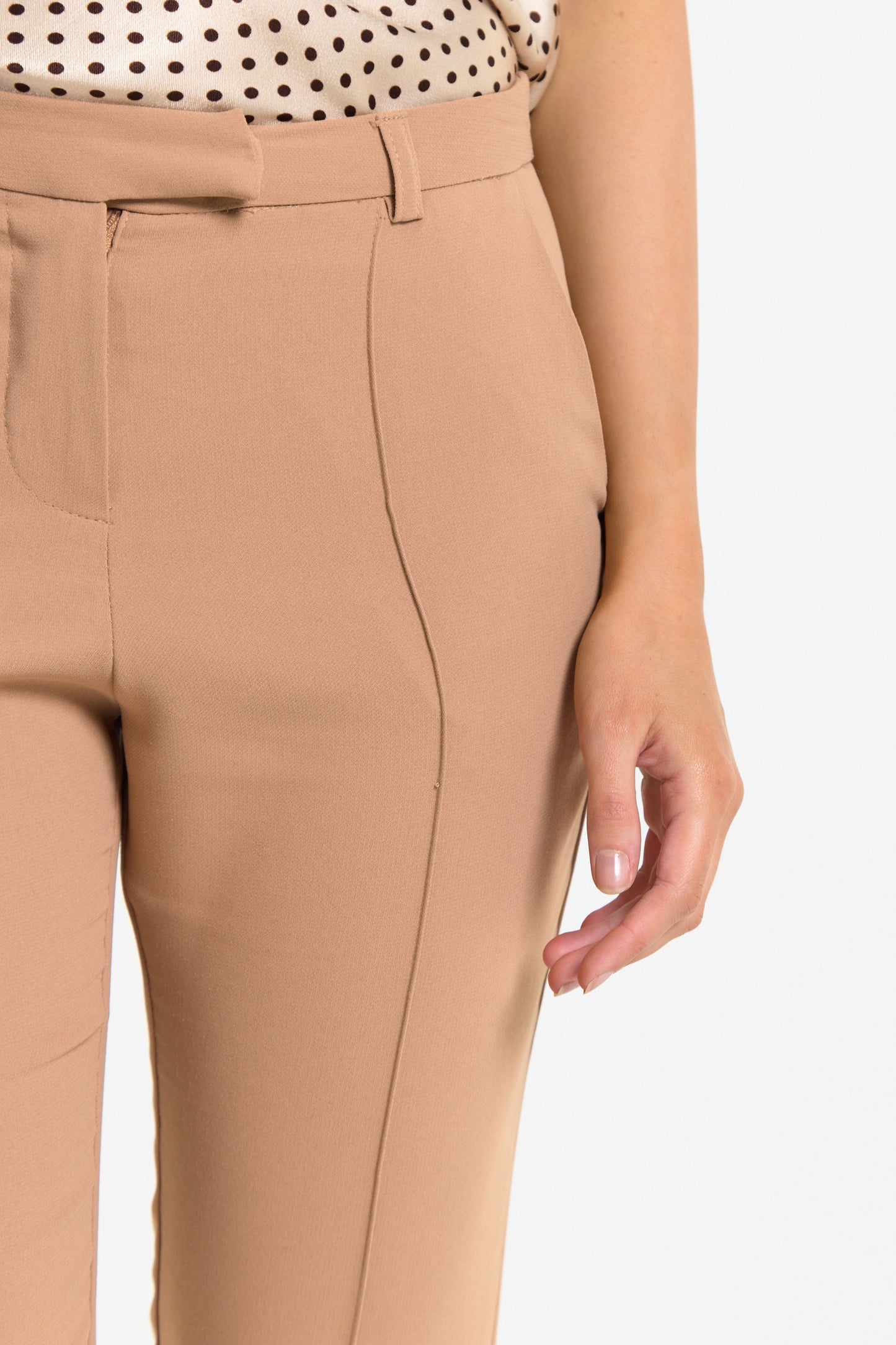 
                  
                    Camel Tailored Slim Fit Trousers
                  
                