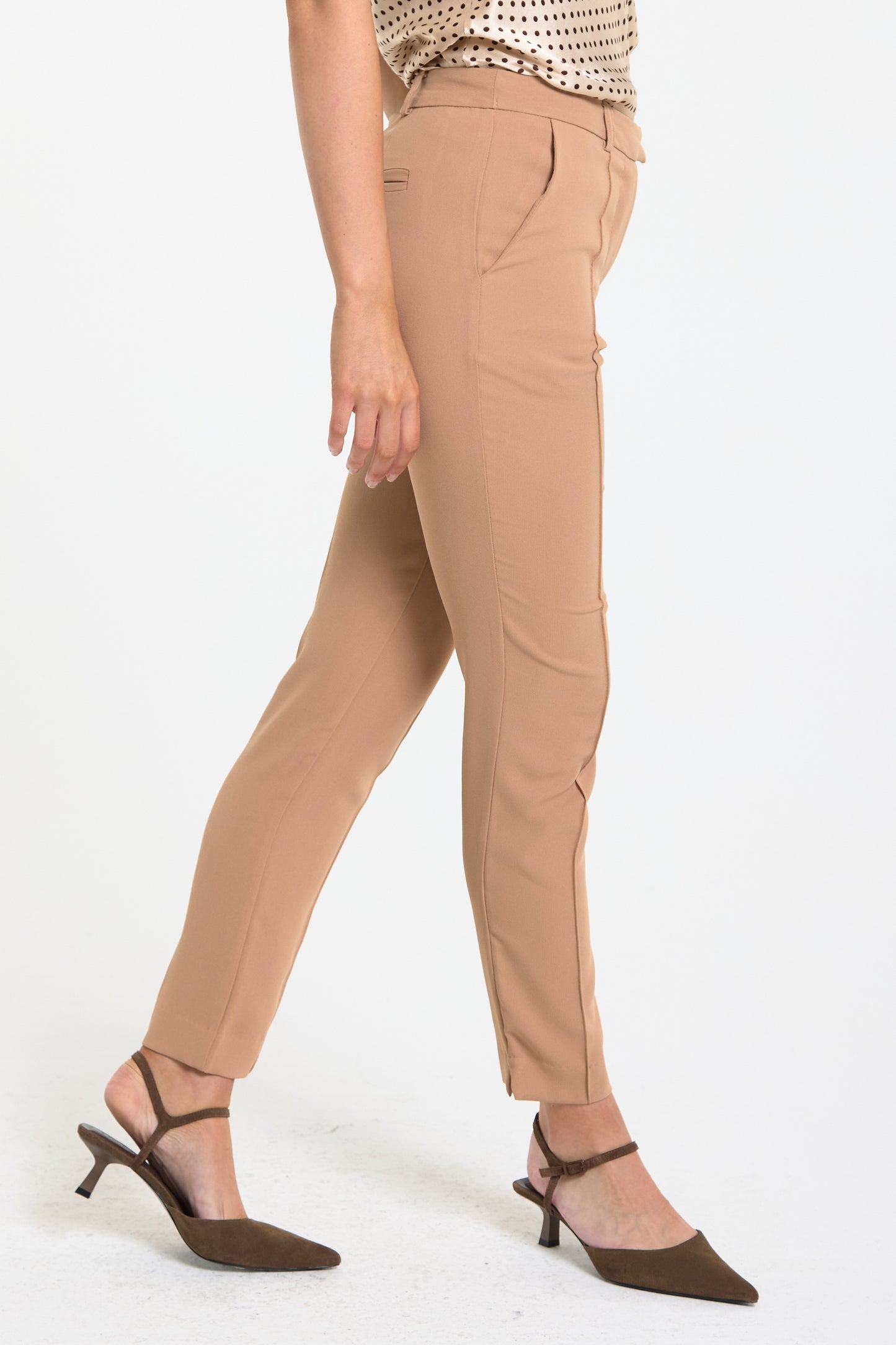 
                  
                    Camel Tailored Slim Fit Trousers
                  
                