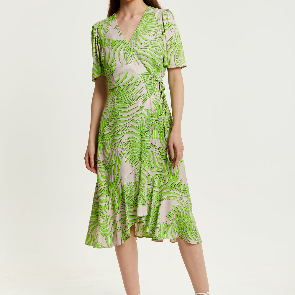 
                  
                    Liquorish Tropical Print Midi Wrap Dress
                  
                