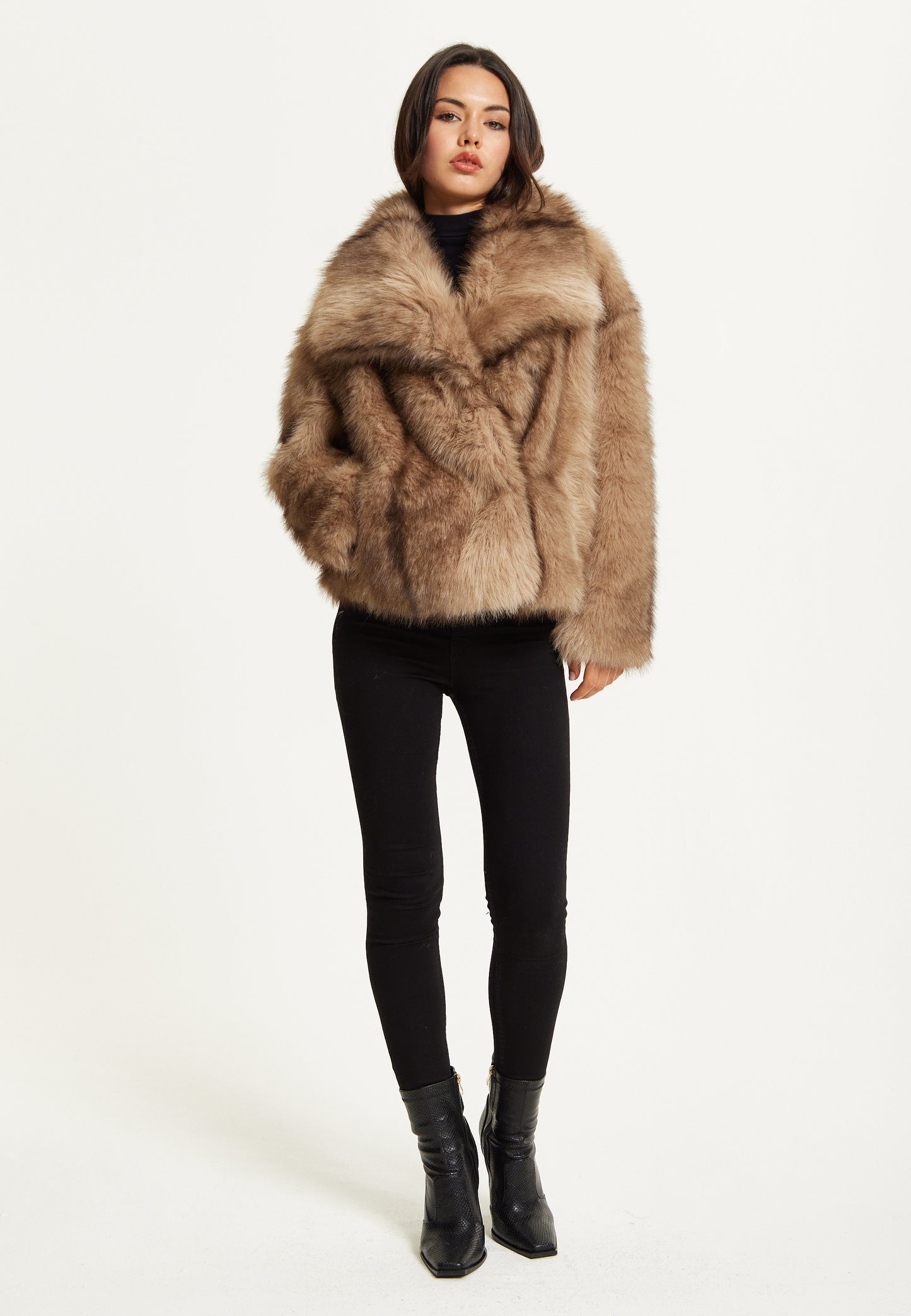 
                  
                    Camel Faux Fur Coat
                  
                