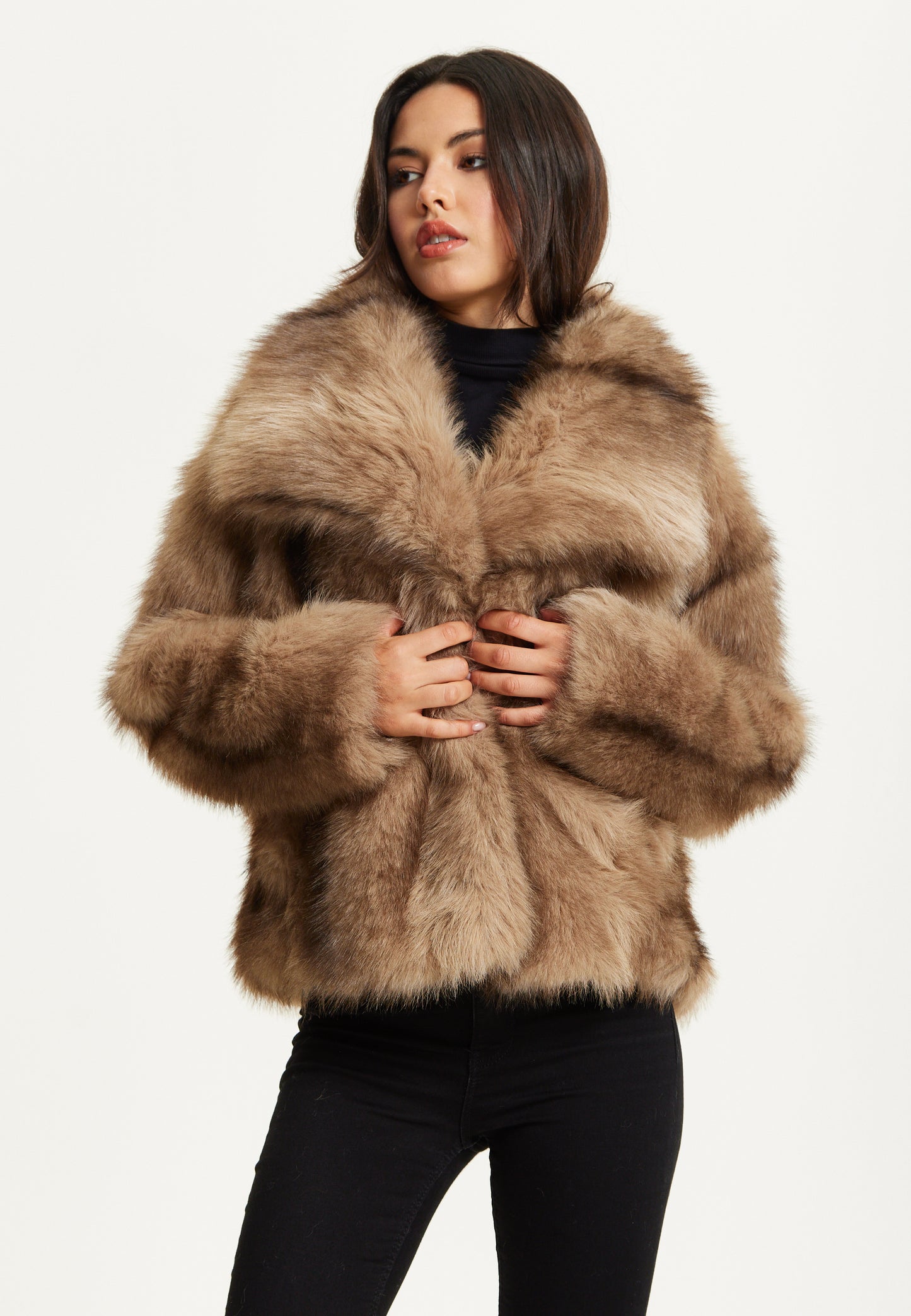 
                  
                    Camel Faux Fur Coat
                  
                