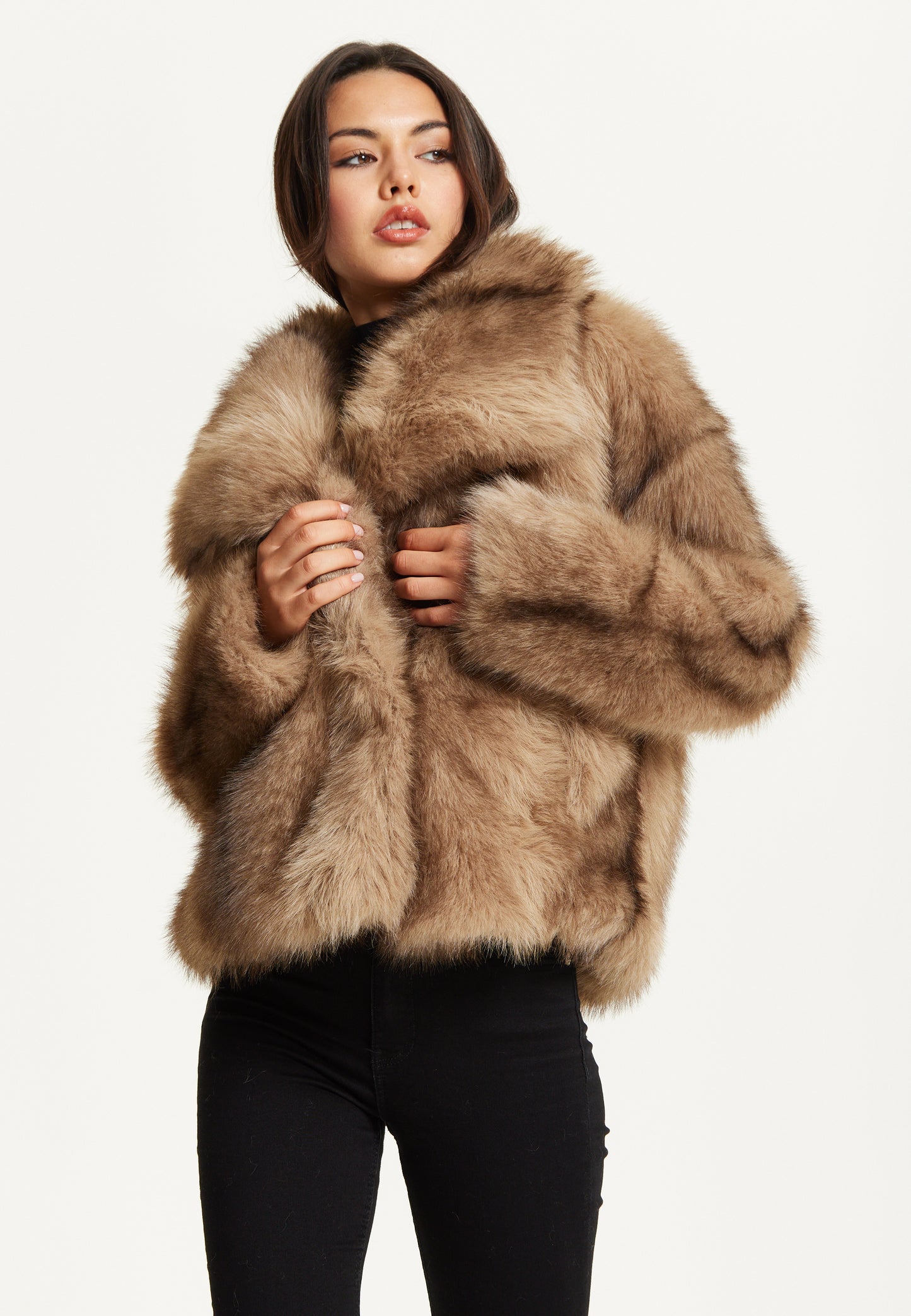 
                  
                    Camel Faux Fur Coat
                  
                