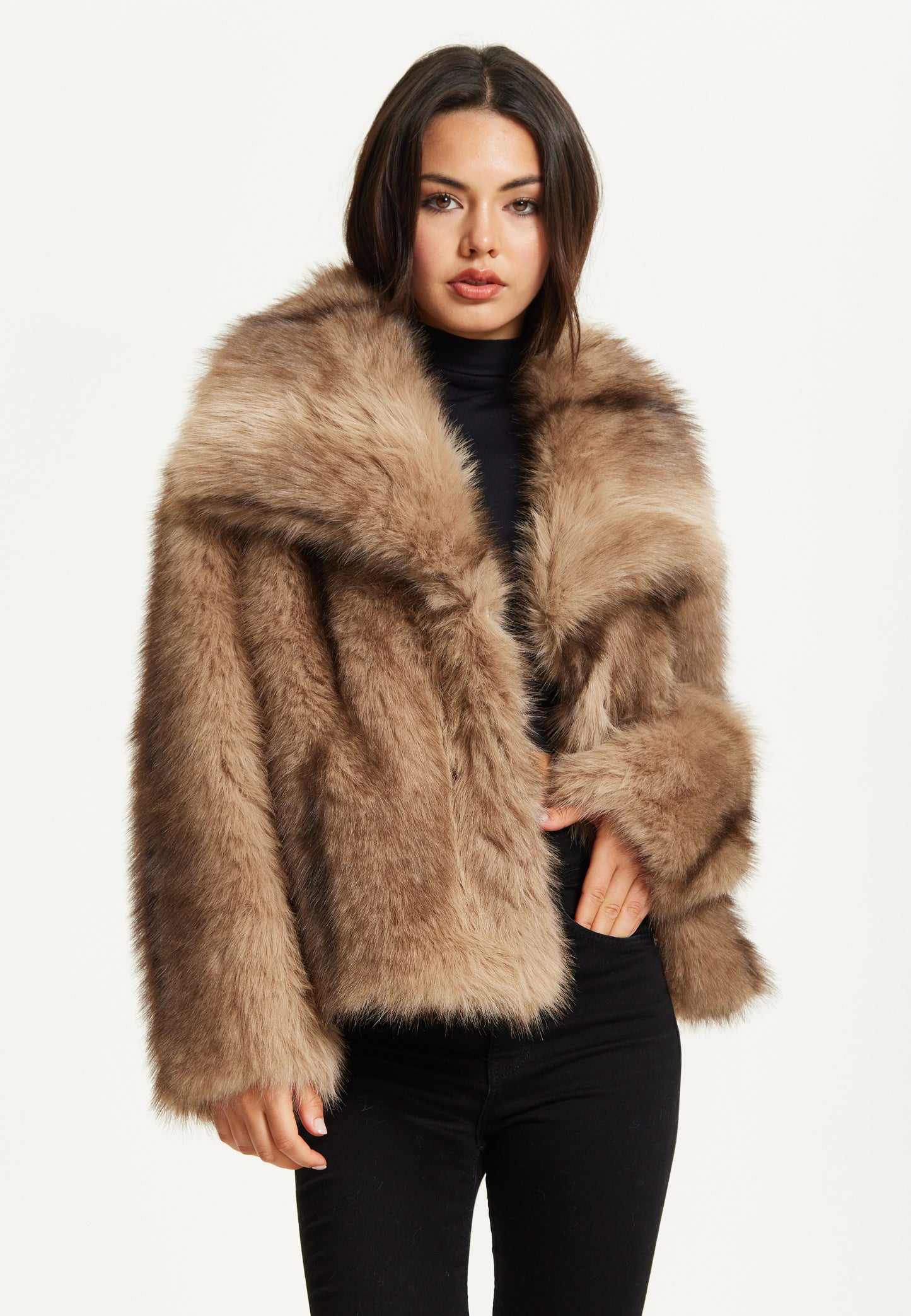 
                  
                    Camel Faux Fur Coat
                  
                