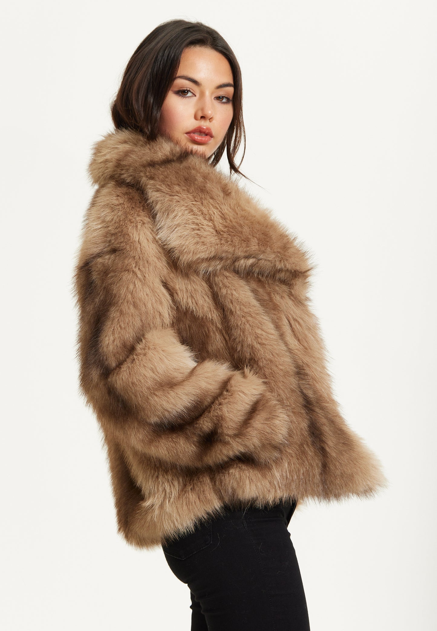 
                  
                    Camel Faux Fur Coat
                  
                