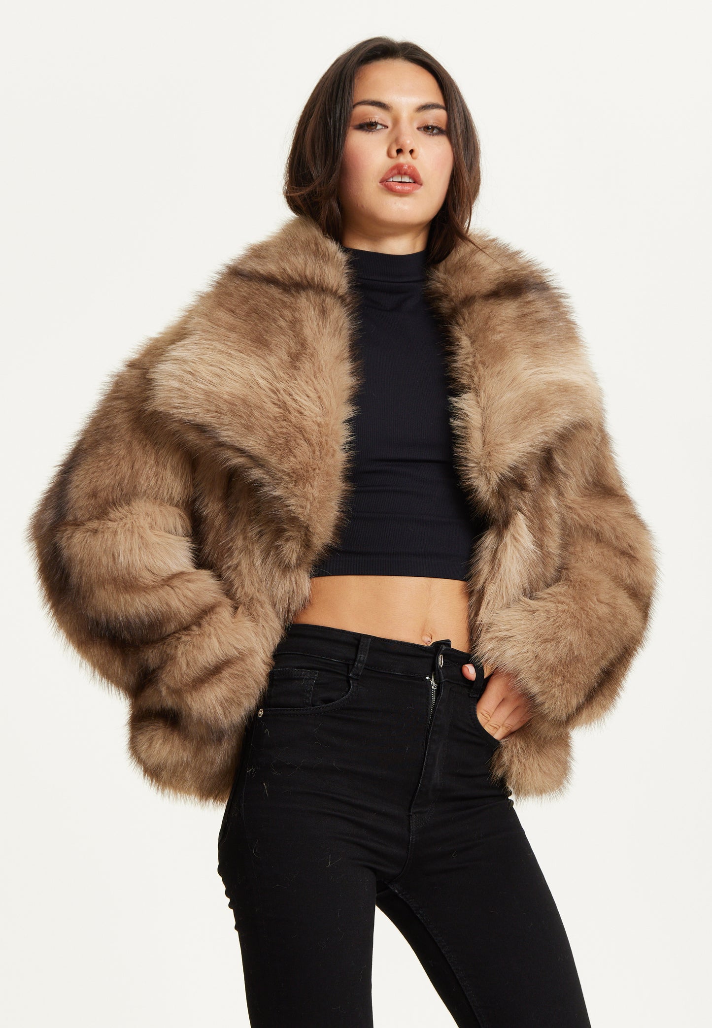 
                  
                    Camel Faux Fur Coat
                  
                