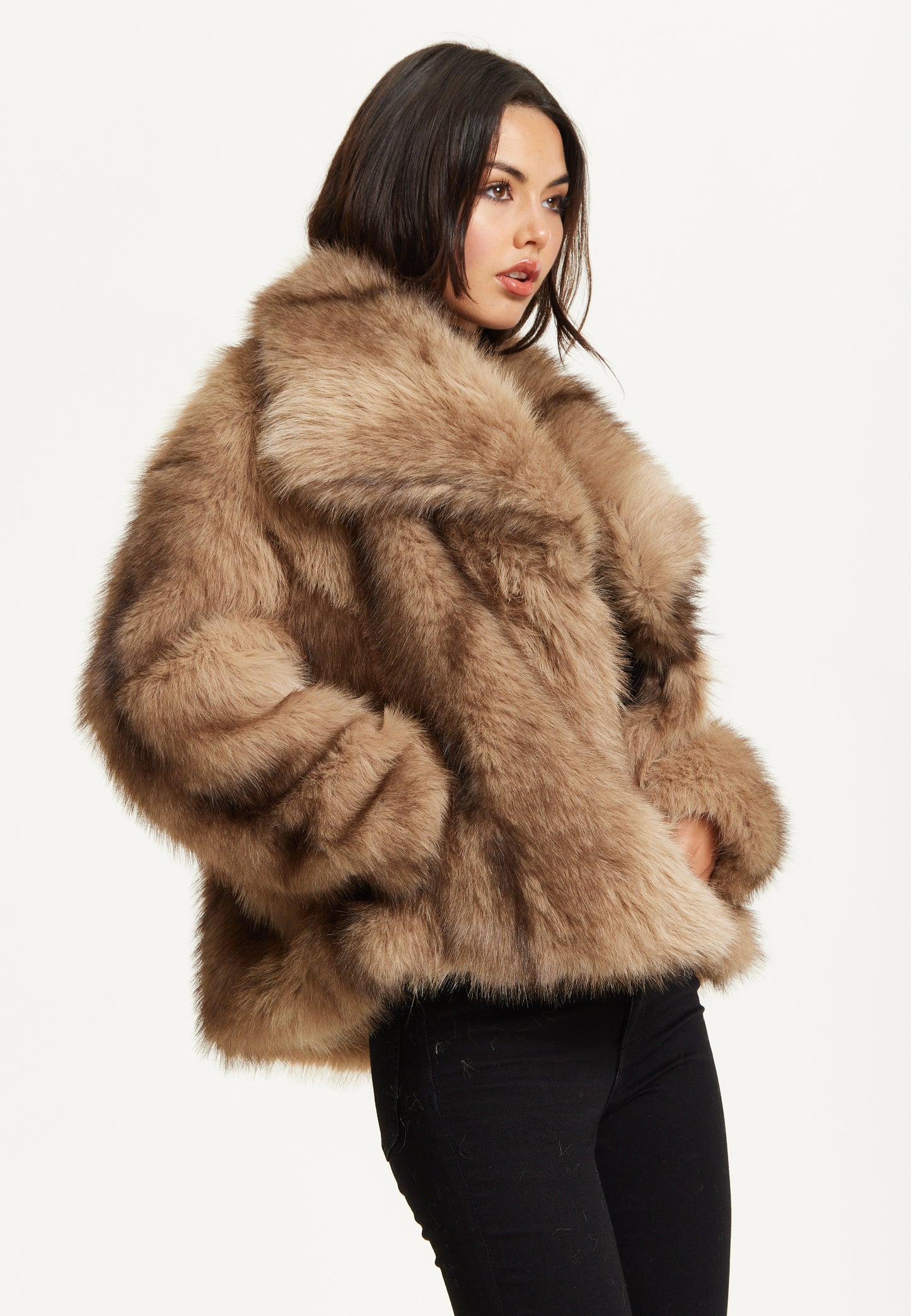 
                  
                    Camel Faux Fur Coat
                  
                