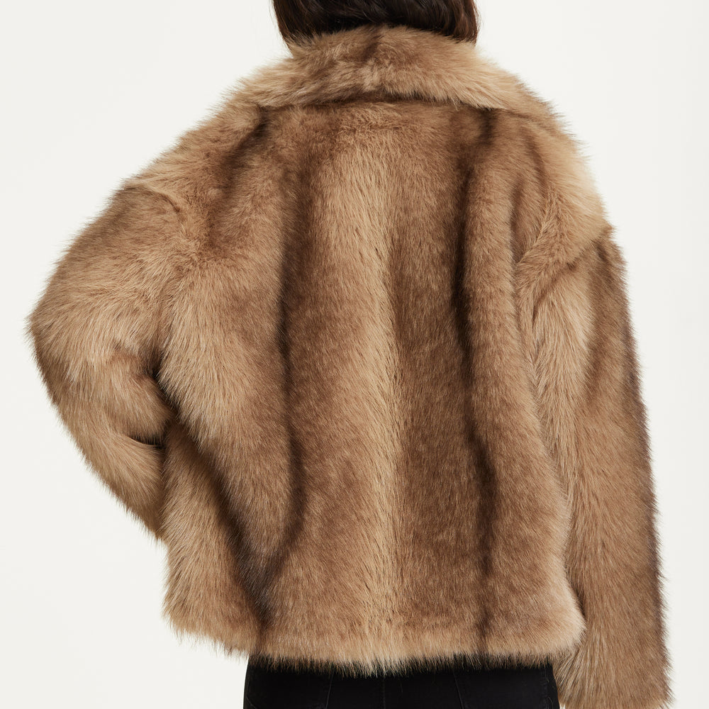 
                  
                    Camel Faux Fur Coat
                  
                
