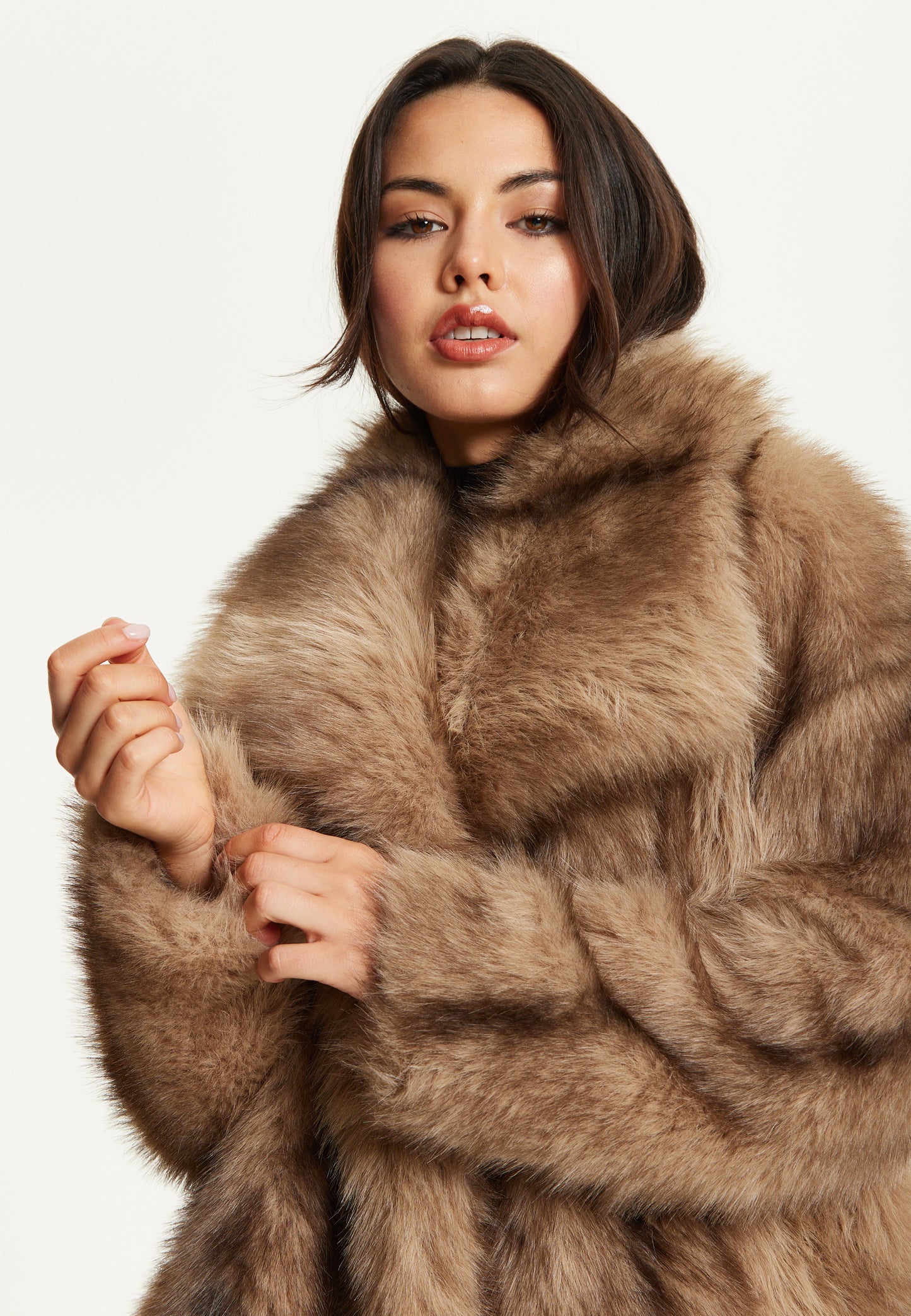 
                  
                    Camel Faux Fur Coat
                  
                