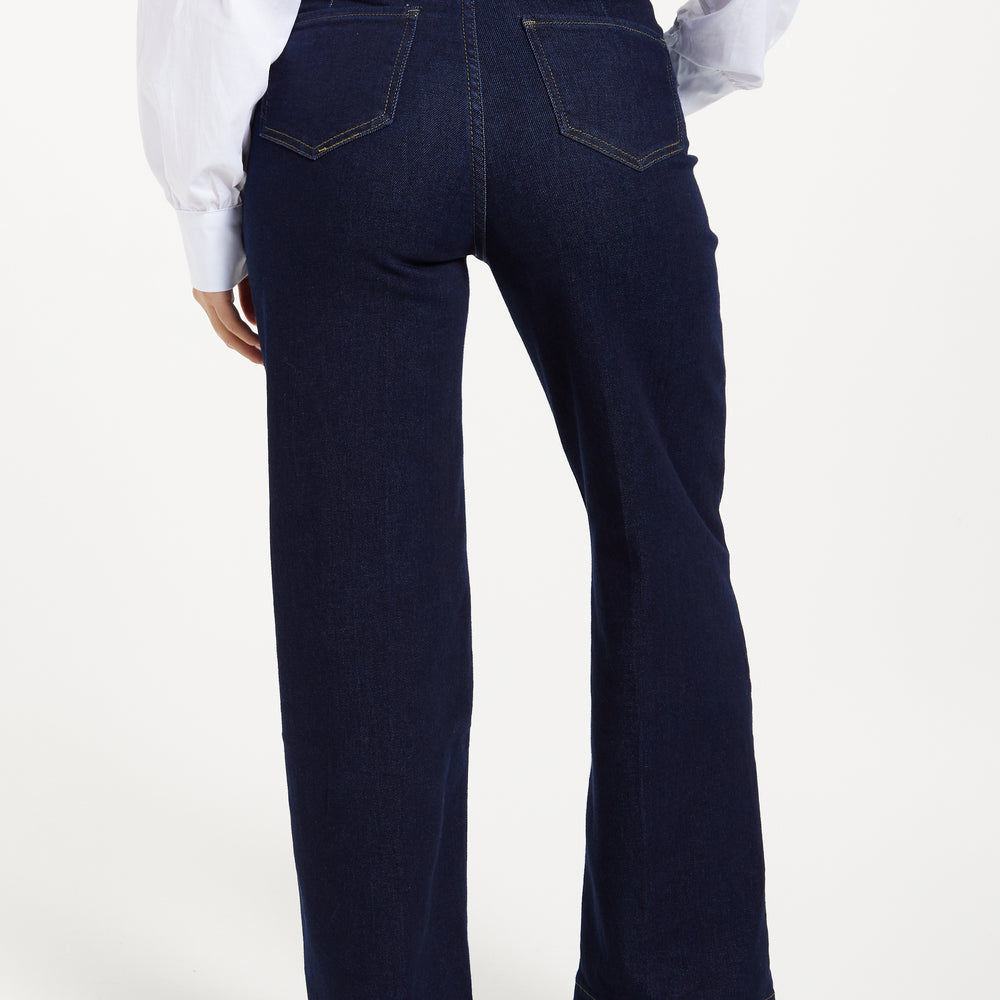 
                  
                    Liquorish High-Waisted Dark Navy Wide-Leg Jeans
                  
                