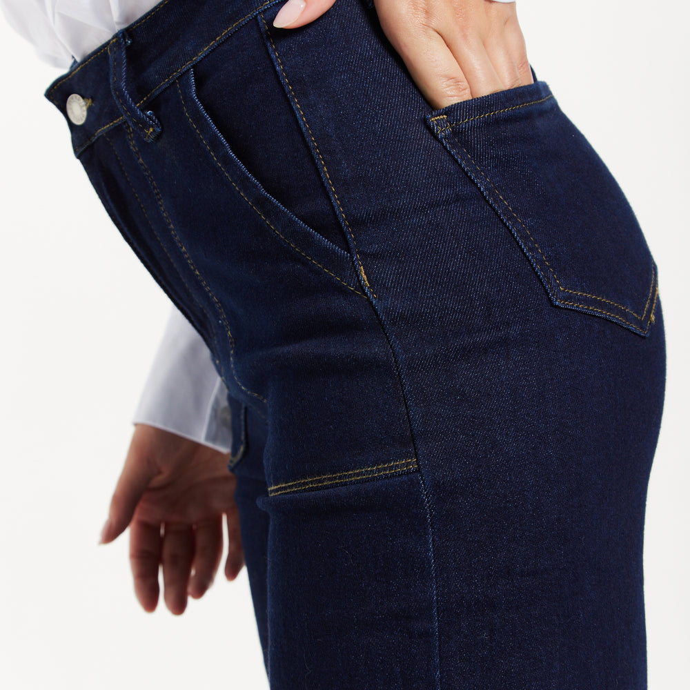 
                  
                    Liquorish High-Waisted Dark Navy Wide-Leg Jeans
                  
                