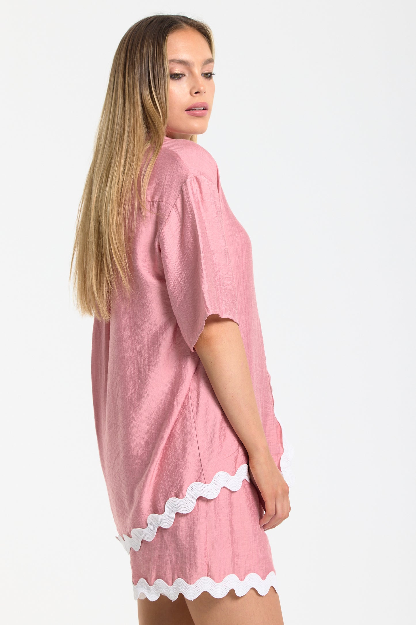 
                  
                    Pink Ric Rac Trim Co-Ord Set
                  
                
