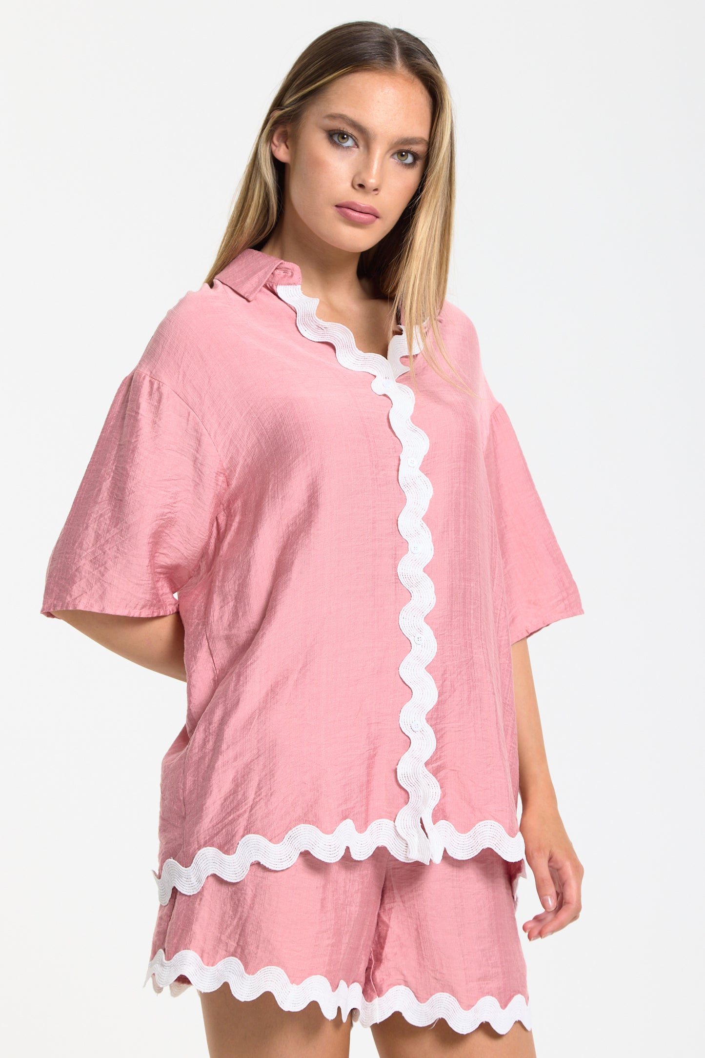 
                  
                    Pink Ric Rac Trim Co-Ord Set
                  
                