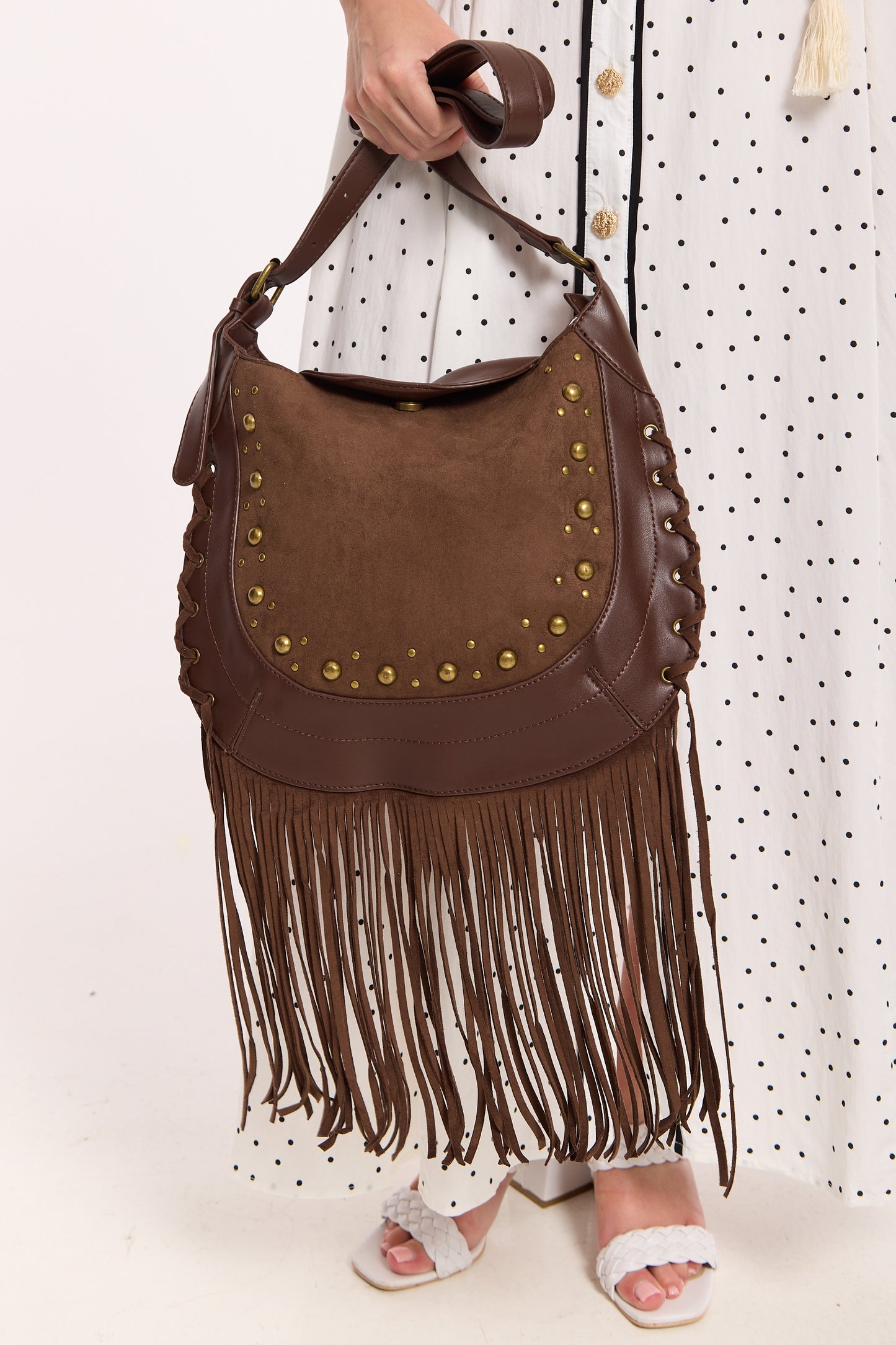 
                  
                    Brown Fringe Crossbody Bag
                  
                