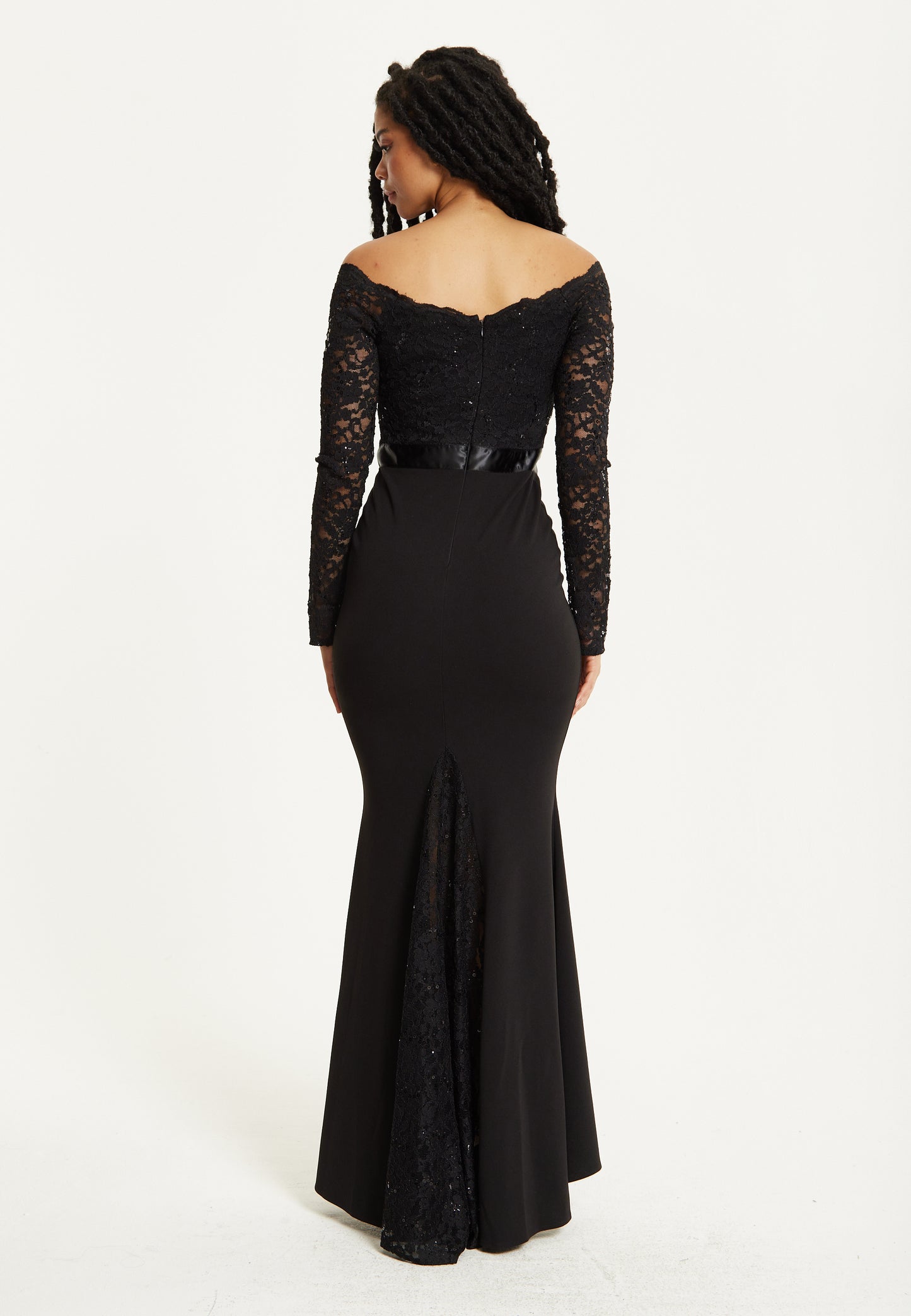 
                  
                    Black Lace Long Sleeve Maxi Dress
                  
                
