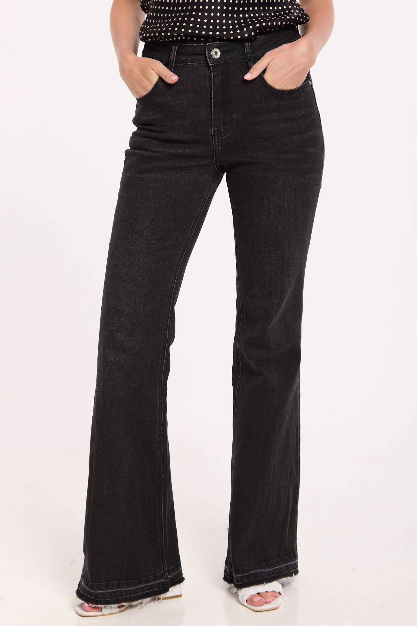 
                  
                    Black High Waisted Flare Jeans
                  
                