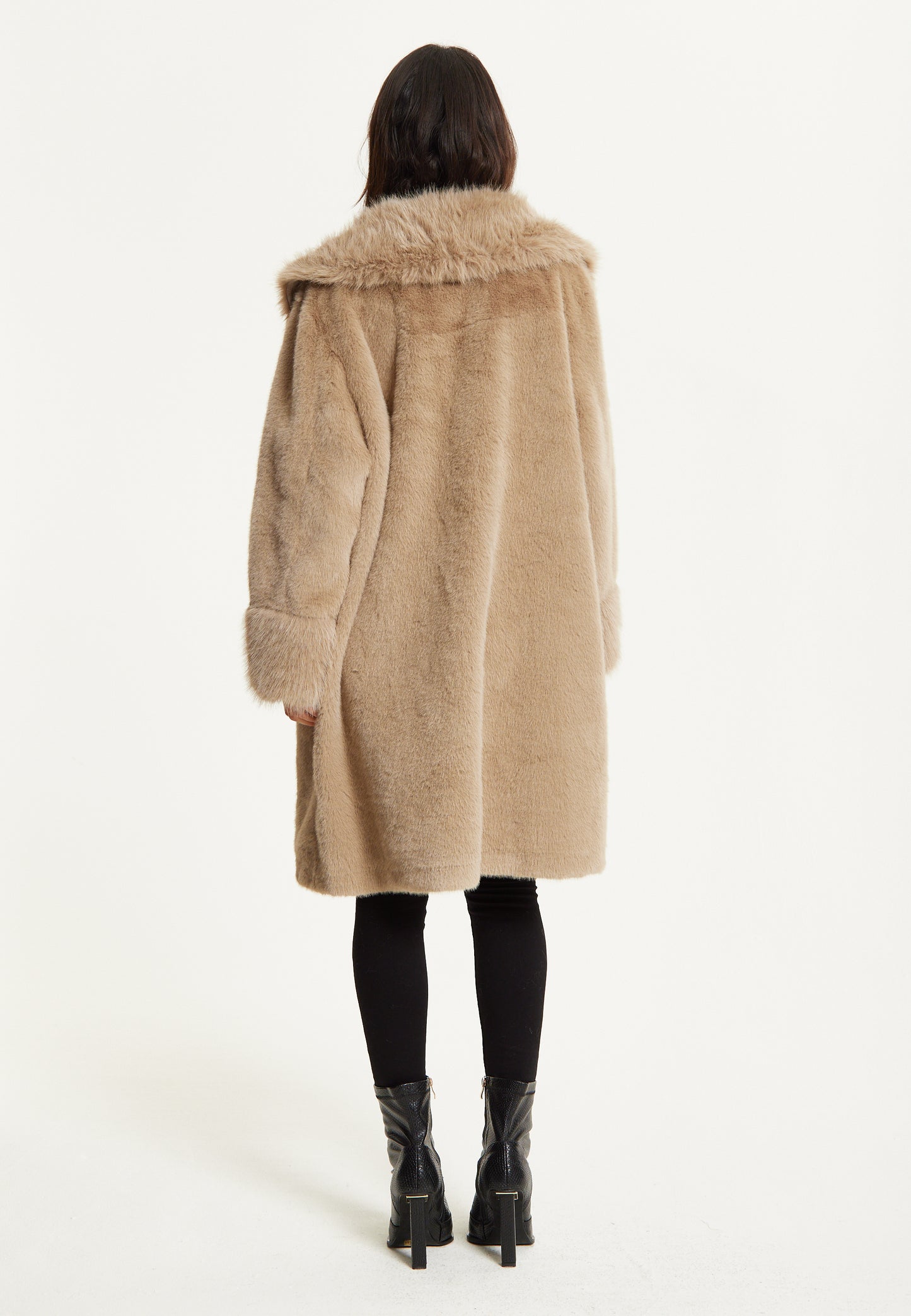 
                  
                    Long Faux Fur Coat in Camel
                  
                