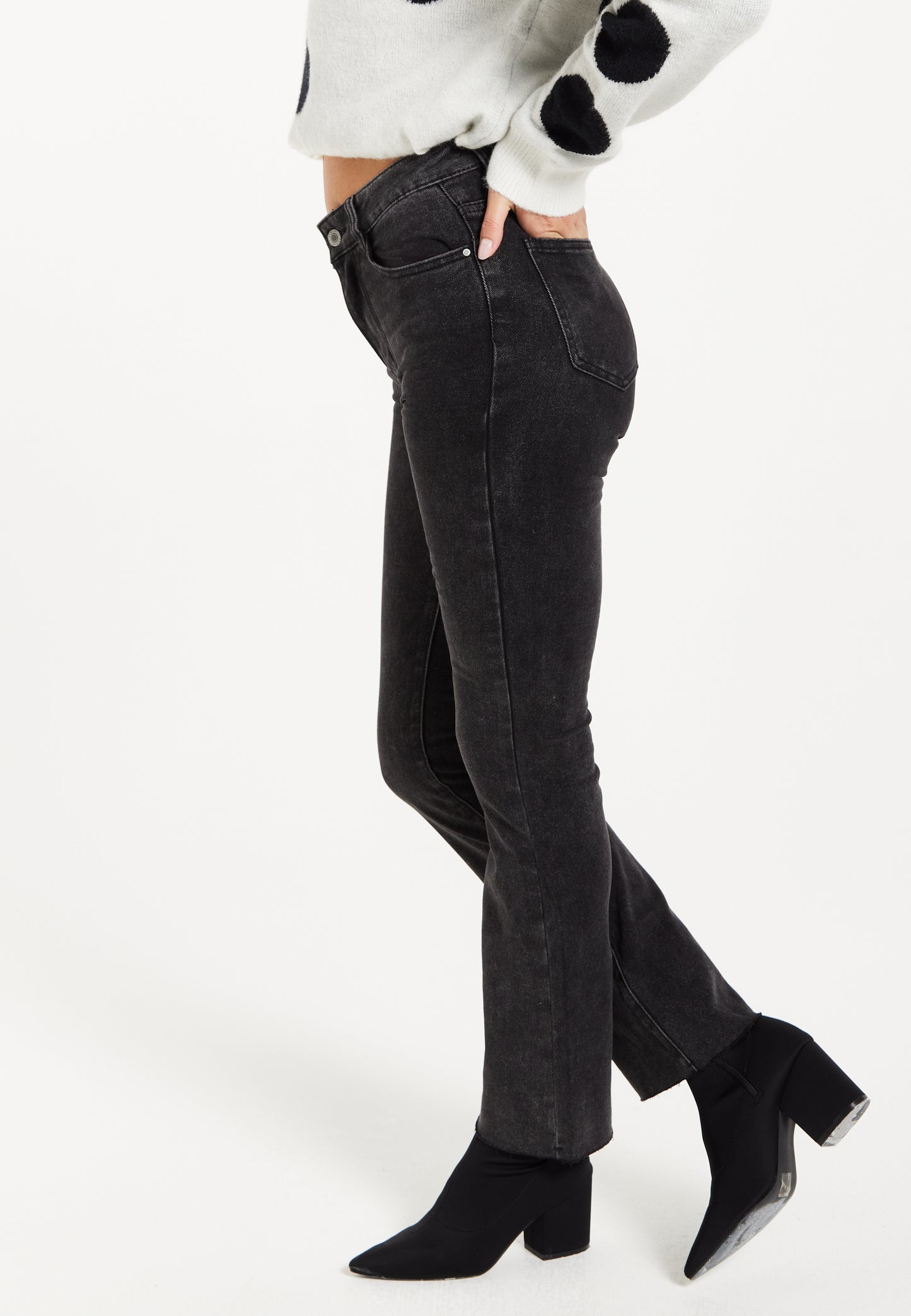 
                  
                    Liquorish High-Waisted Jean in Black
                  
                