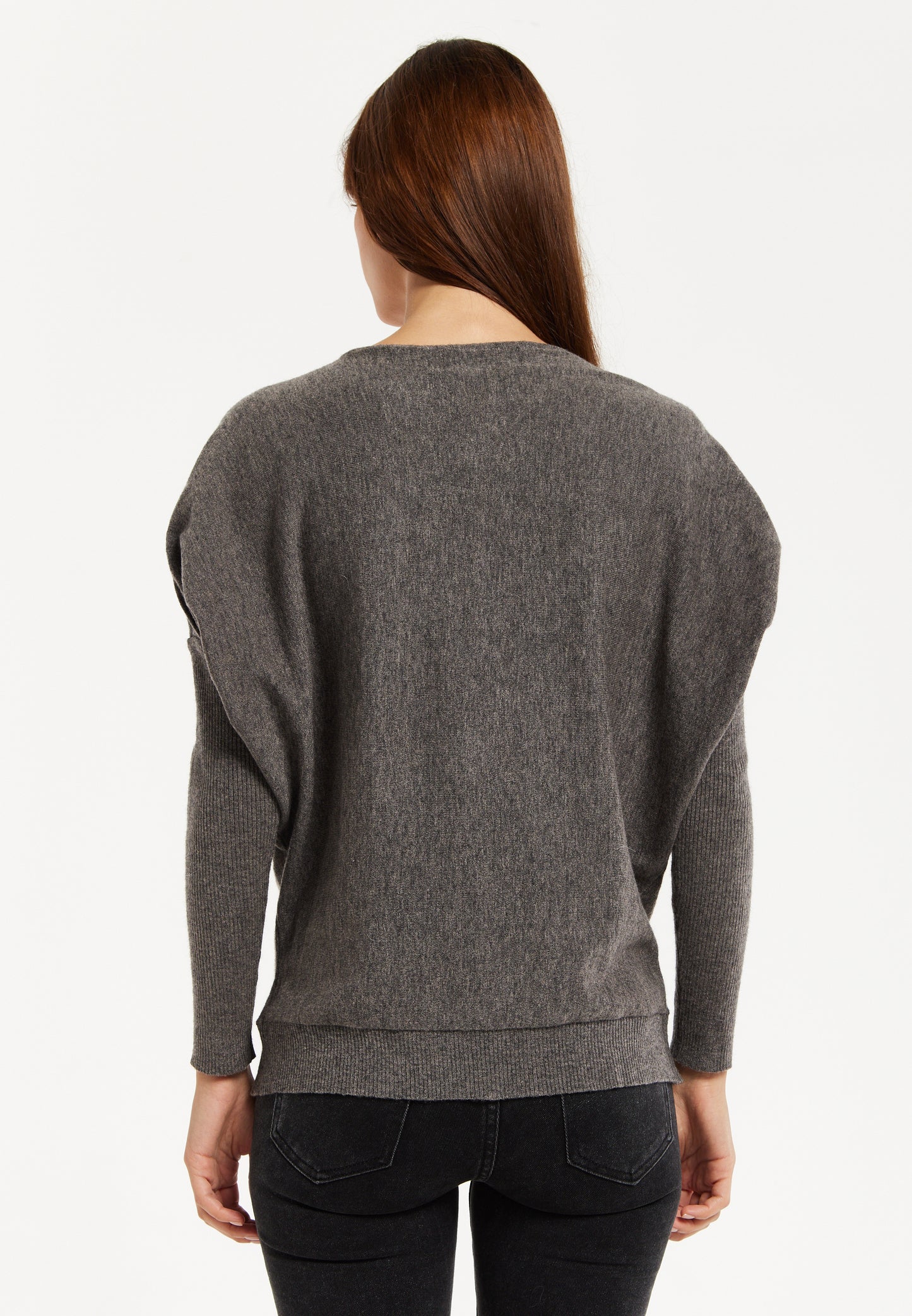 
                  
                    Women's Dark Grey Jumper with Fitted Long Sleeves and Sparkly Zebra Star Detail by Liquorish
                  
                