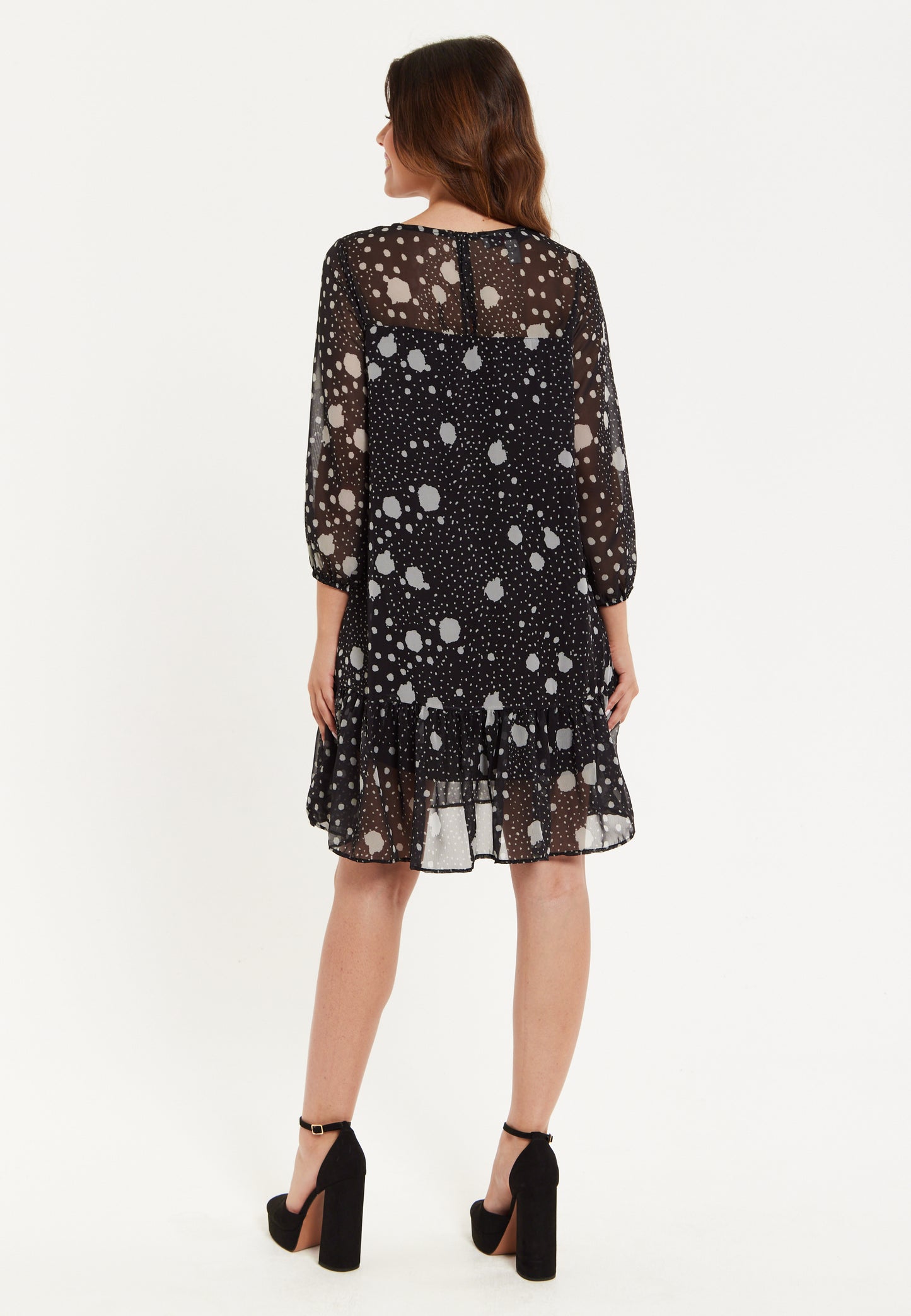 
                  
                    Liquorish Polka Dot Print Chiffon Dress
                  
                