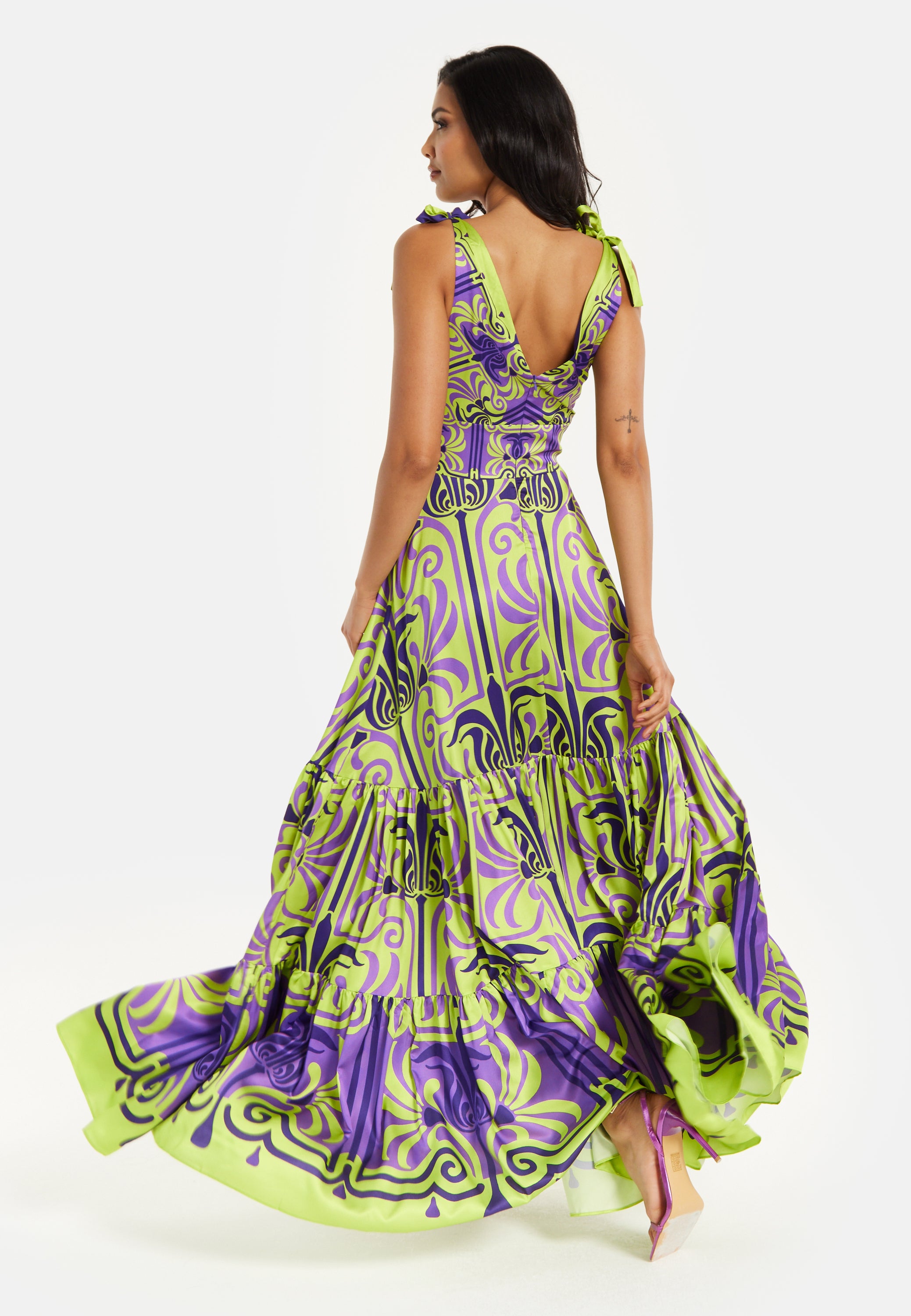 lime green and purple wedding dresses Embroidered Purple Wedding Dress by Brides & Tailor, Victorian Wedding Dress, 2 in 1 Purple Wedding Dress