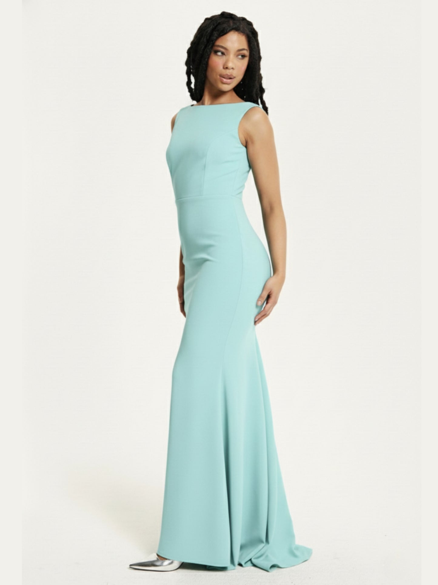 
                  
                    Turquoise Draped Cowl Back Maxi Dress
                  
                