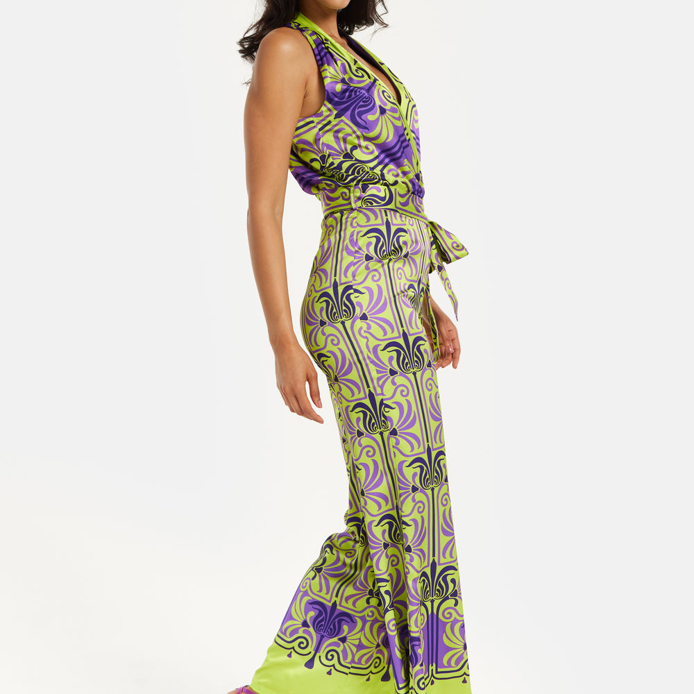 
                  
                    Liquorish Printed Shawl Tie Neck Palazzo Jumpsuit
                  
                