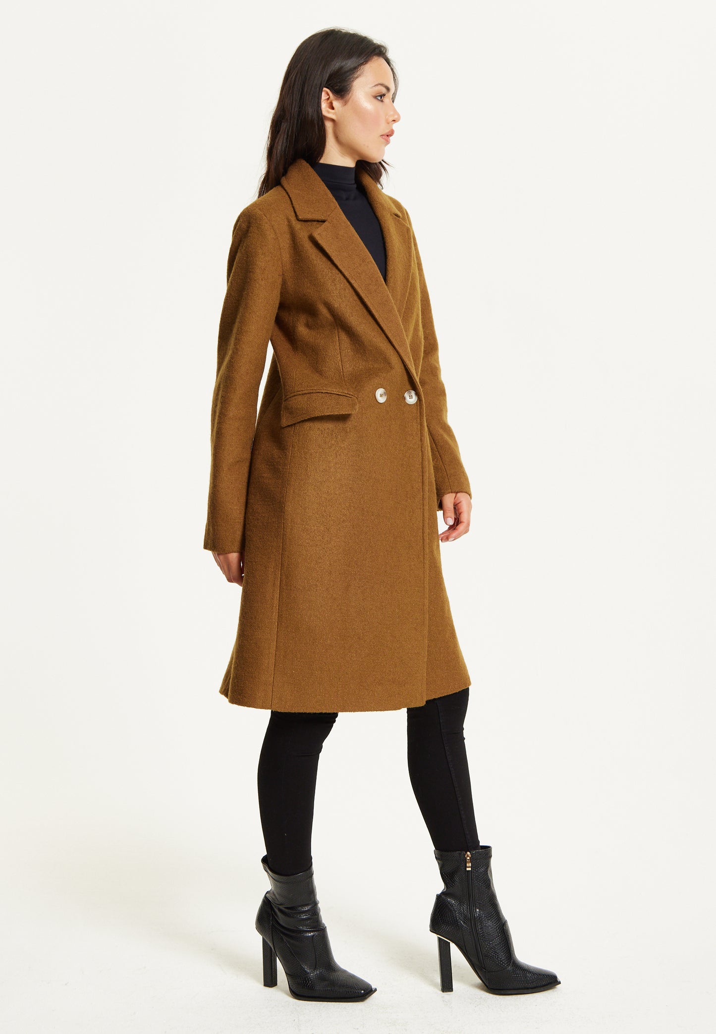 
                  
                    Camel Wool Blend Double Breasted Coat
                  
                
