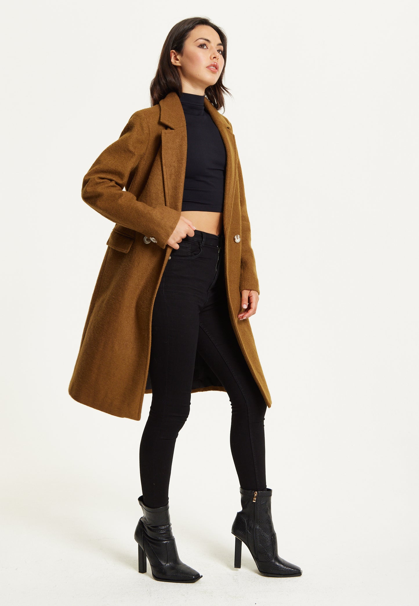 
                  
                    Camel Wool Blend Double Breasted Coat
                  
                