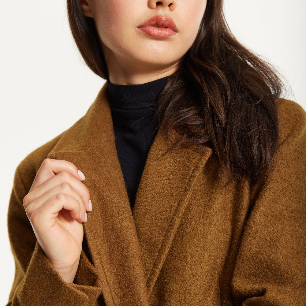 
                  
                    Camel Wool Blend Double Breasted Coat
                  
                