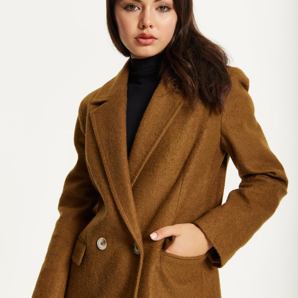 
                  
                    Camel Wool Blend Double Breasted Coat
                  
                