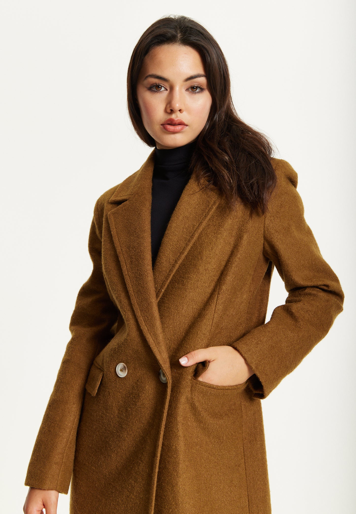
                  
                    Camel Wool Blend Double Breasted Coat
                  
                