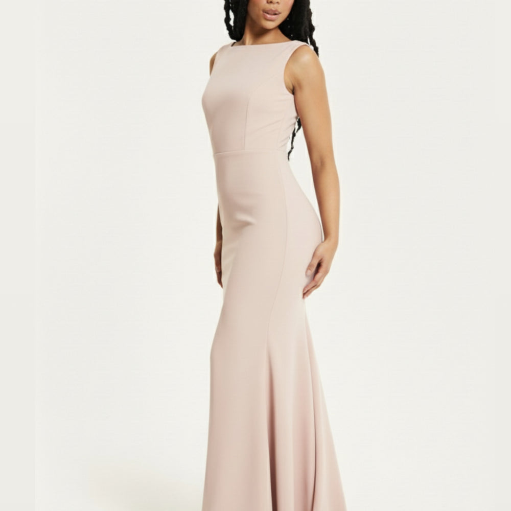 
                  
                    Nude Draped Cowl Back Maxi Dress
                  
                