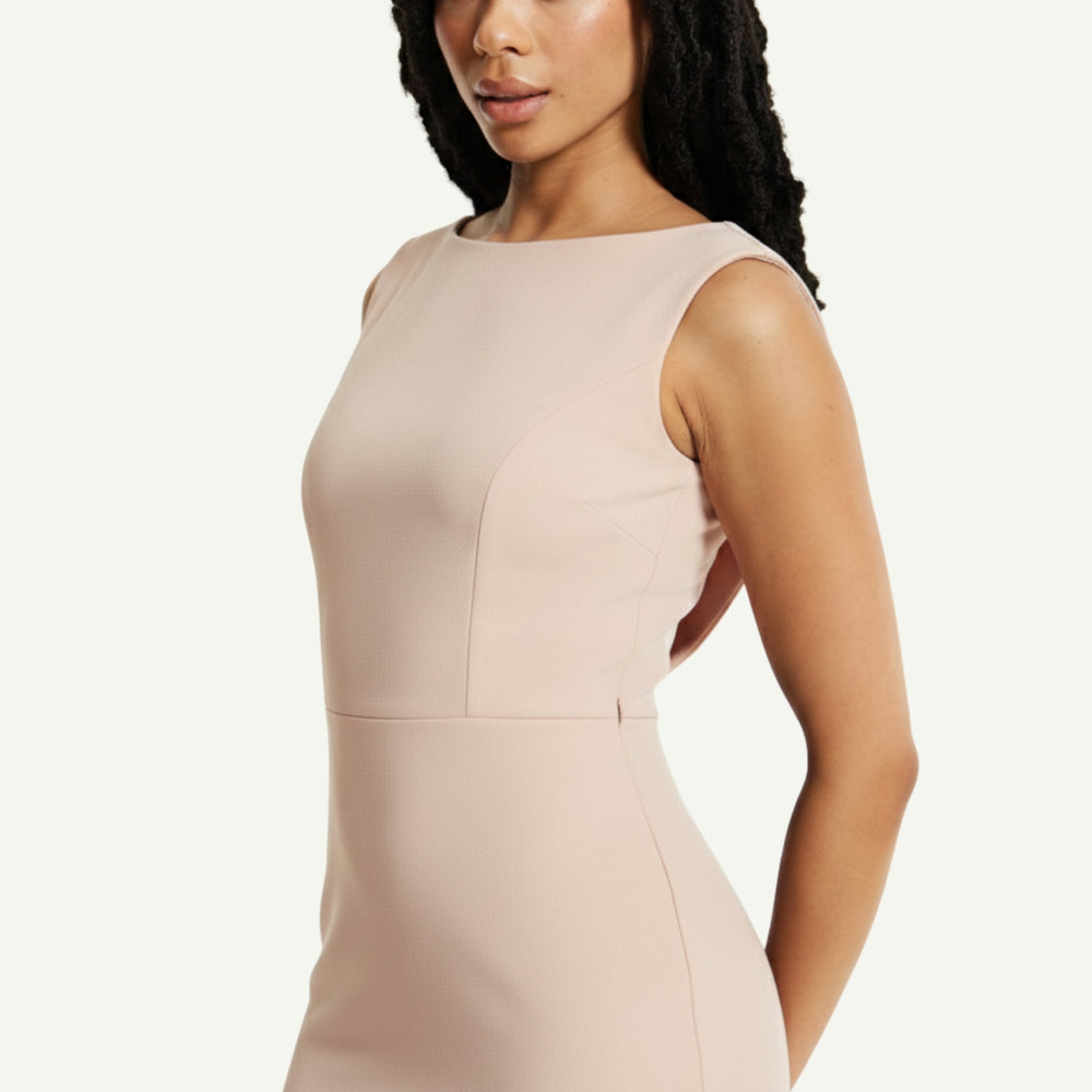 
                  
                    Nude Draped Cowl Back Maxi Dress
                  
                