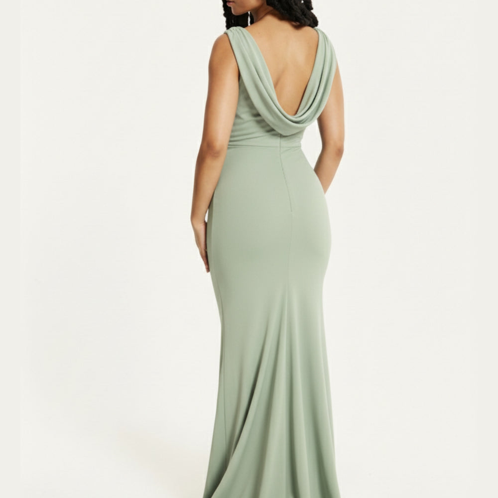 
                  
                    Sage Draped Cowl Back Maxi Dress
                  
                