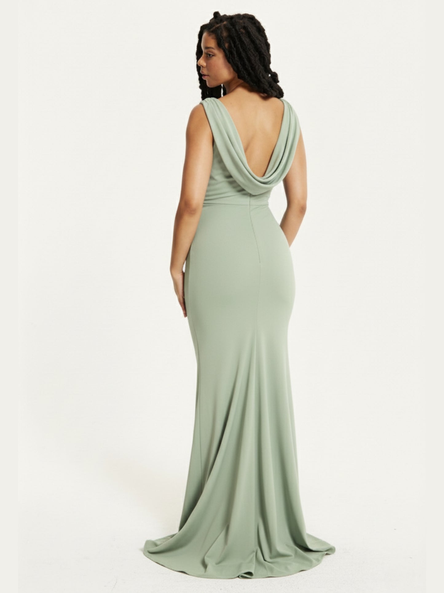 
                  
                    Sage Draped Cowl Back Maxi Dress
                  
                