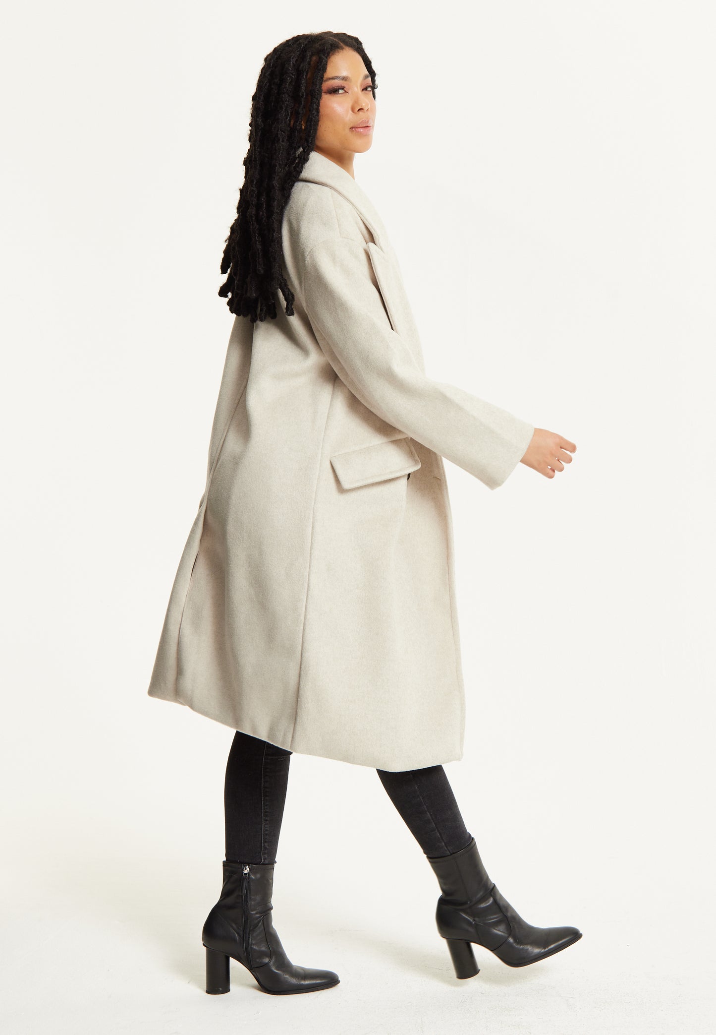 
                  
                    Beige Double Breasted Coat
                  
                