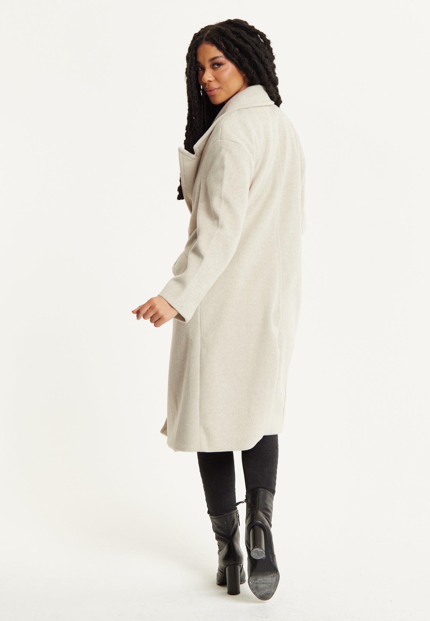 
                  
                    Beige Double Breasted Coat
                  
                