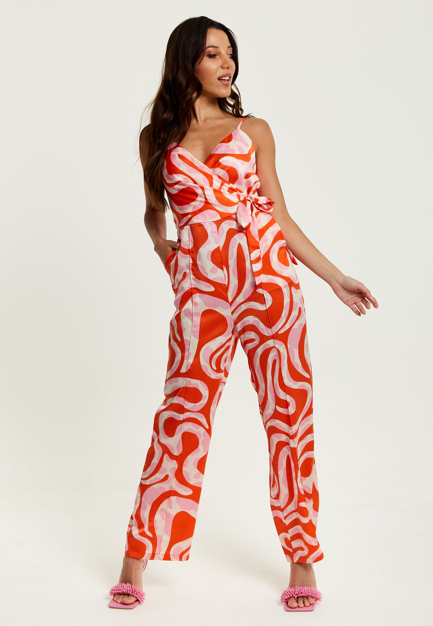 
                  
                    Liquorish Pink And Red Abstract Print Jumpsuit
                  
                