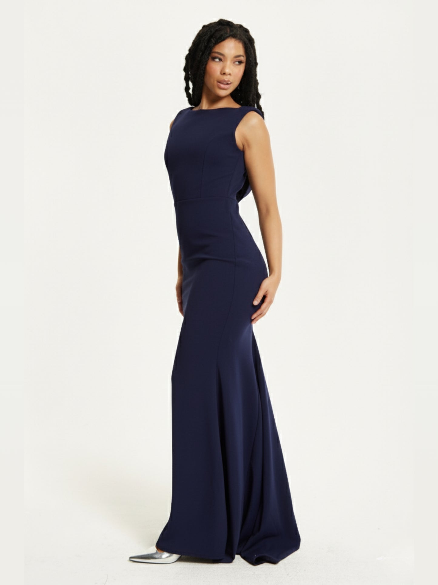 
                  
                    Navy Sleeveless Maxi Dress
                  
                