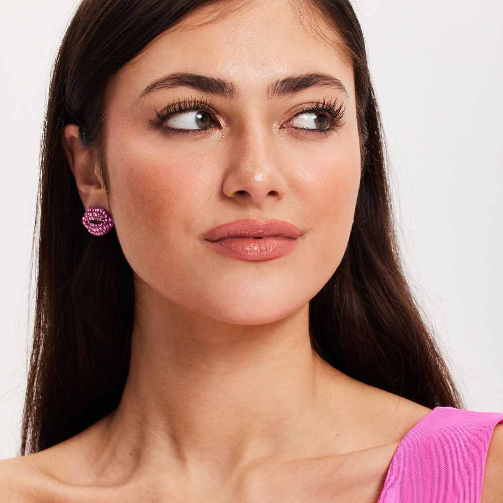 
                  
                    Liquorish Pair Of Lips Stud Earrings With Rhinestone Embellishment In Pink
                  
                