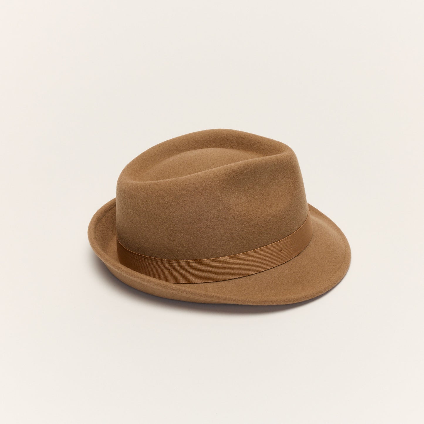 
                  
                    Camel Trilby Hat With Teardrop Crown
                  
                