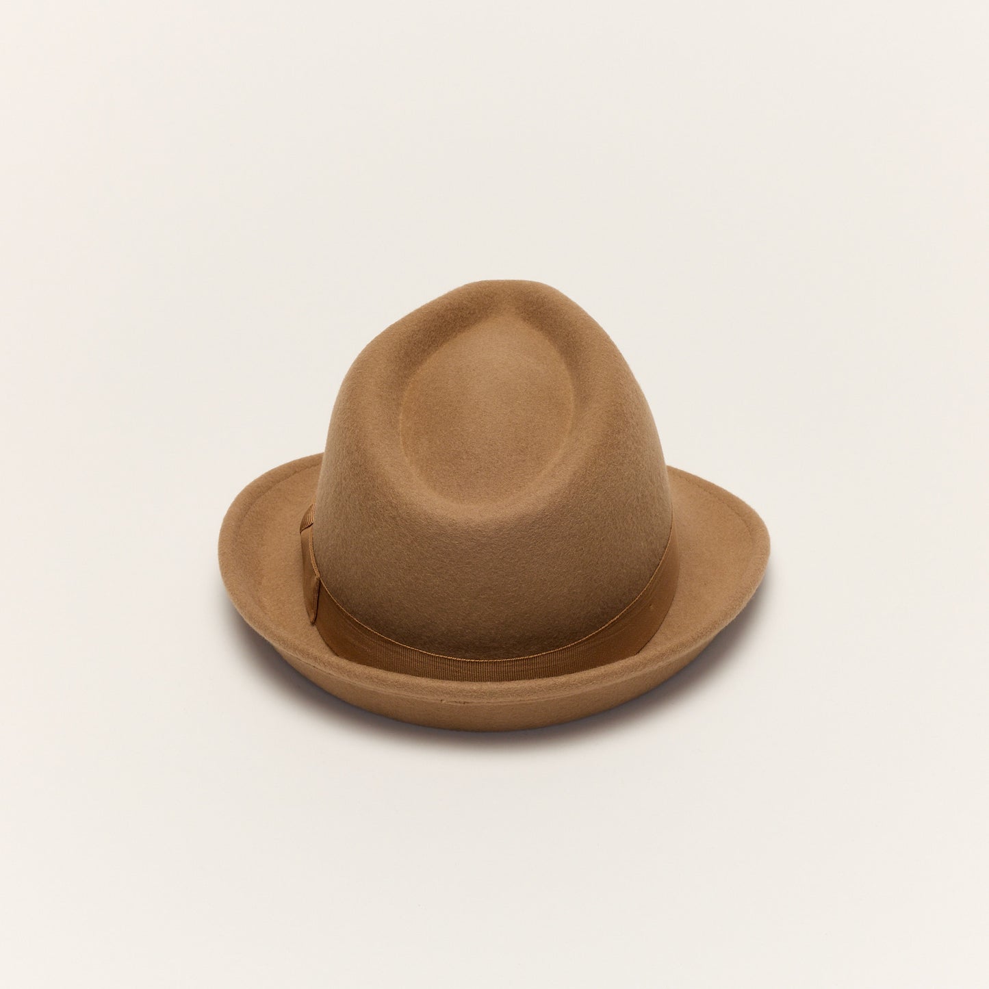 
                  
                    Camel Trilby Hat With Teardrop Crown
                  
                